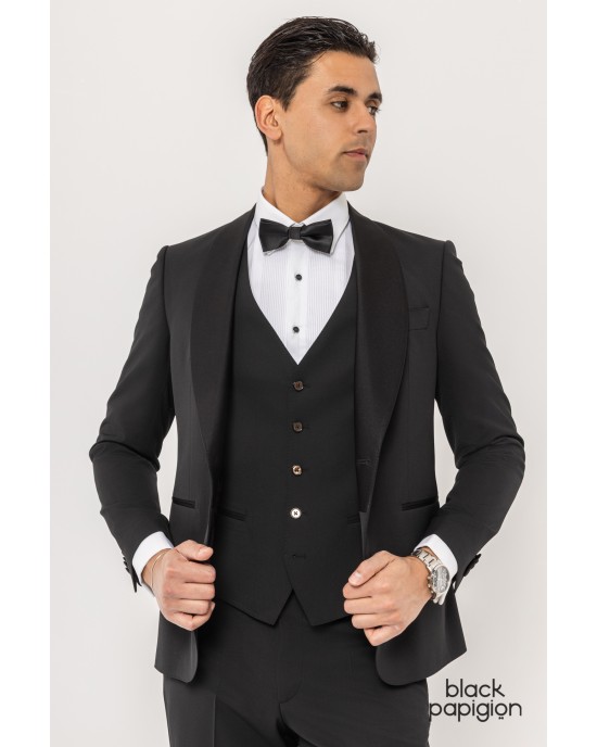 Κοστούμι Michael Kors Tuxedo Shawl μαύρο SLIM FIT