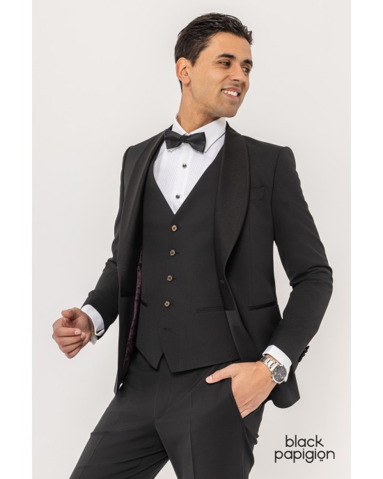 Κοστούμι Michael Kors Tuxedo Shawl μαύρο SLIM FIT