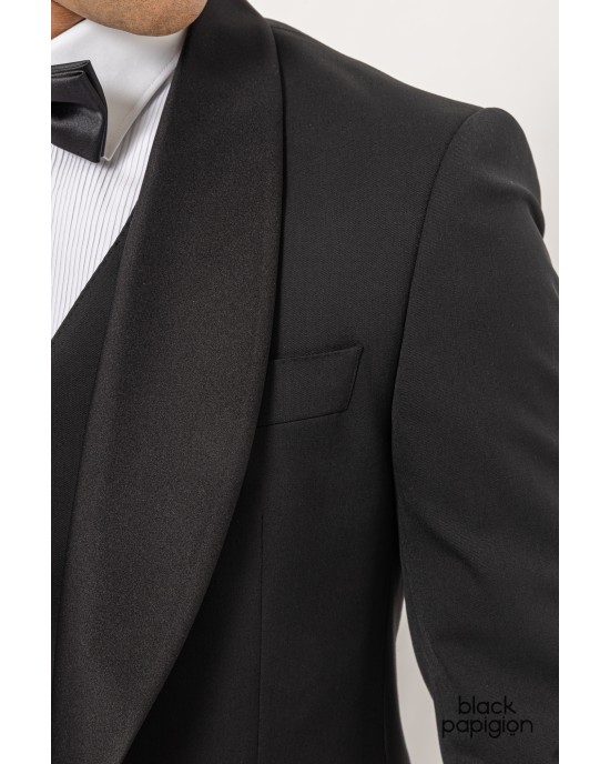 Κοστούμι Michael Kors Tuxedo Shawl μαύρο SLIM FIT