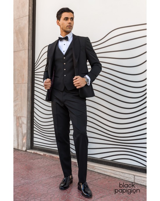 Κοστούμι Michael Kors Tuxedo Shawl μαύρο SLIM FIT