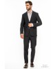 Κοστούμι 19V69 Italia Versace Abbigliamento Strech μαύρο SLIM FIT
