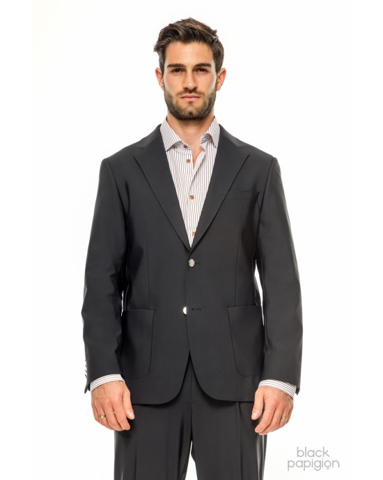 Κοστούμι 19V69 Italia Versace Abbigliamento Strech μαύρο SLIM FIT