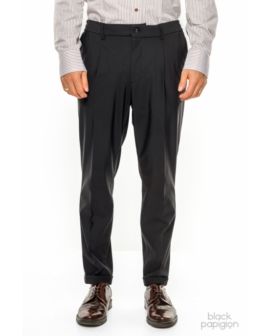 Κοστούμι 19V69 Italia Versace Abbigliamento Strech μαύρο SLIM FIT