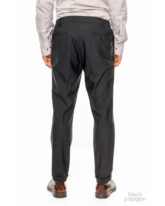Κοστούμι 19V69 Italia Versace Abbigliamento Strech μαύρο SLIM FIT