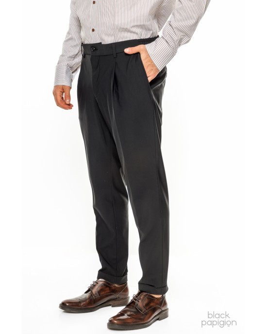 Κοστούμι 19V69 Italia Versace Abbigliamento Strech μαύρο SLIM FIT