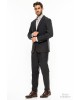 Κοστούμι 19V69 Italia Versace Abbigliamento Strech μαύρο SLIM FIT
