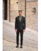 Κοστούμι Black Papigion μαύρο SLIM FIT