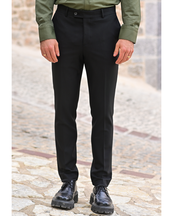 Κοστούμι Black Papigion μαύρο SLIM FIT