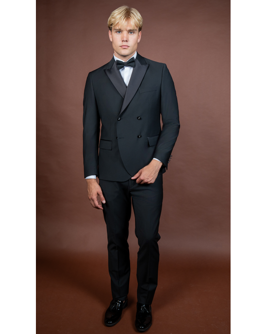 Κοστούμι 19V69 Italia Versace Abbigliamento Roma μαύρο SLIM FIT