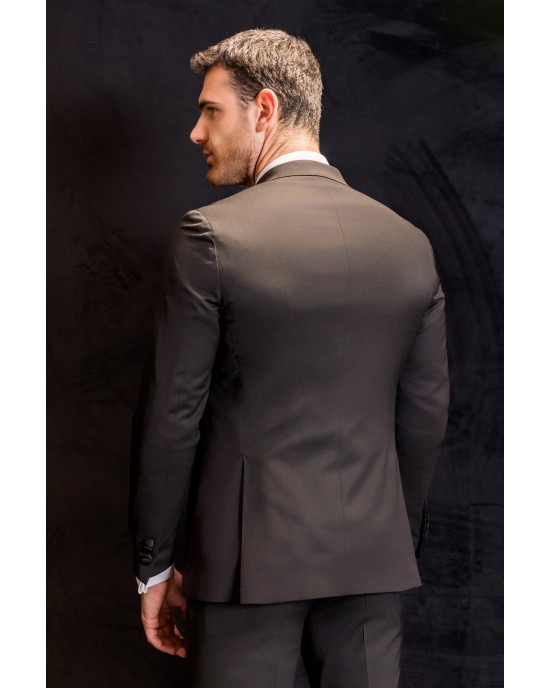 Κοστούμι Michael Kors Tuxedo Peak μαύρο SLIM FIT