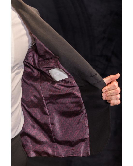 Κοστούμι Michael Kors Tuxedo Peak μαύρο SLIM FIT