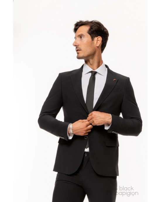 Κοστούμι Vittorio Azzuro μαύρο SLIM FIT