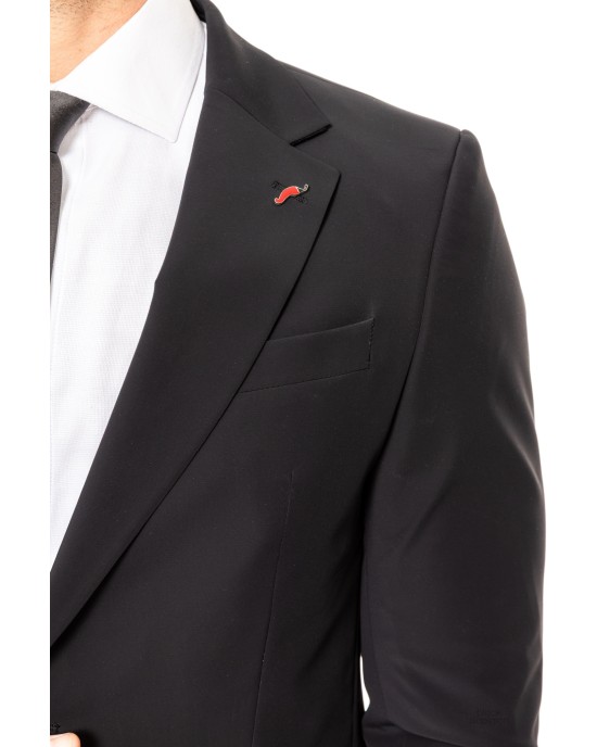 Κοστούμι Vittorio Azzuro μαύρο SLIM FIT