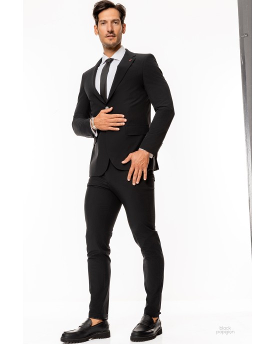 Κοστούμι Vittorio Azzuro μαύρο SLIM FIT