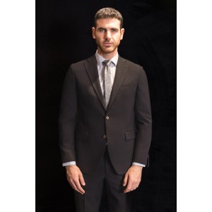 Κοστούμι Michael Kors Wool Blend μαύρο