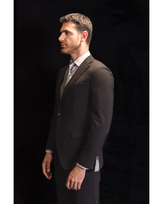 Κοστούμι Michael Kors Wool Blend μαύρο SLIM FIT