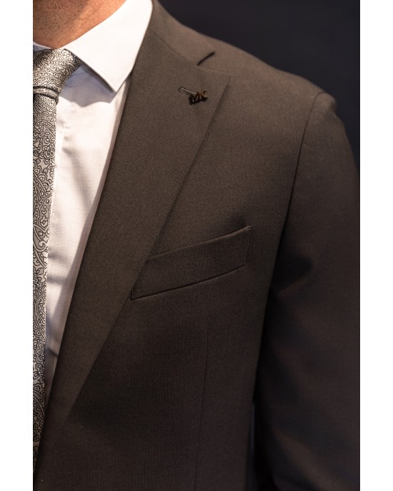 Κοστούμι Michael Kors Wool Blend μαύρο SLIM FIT