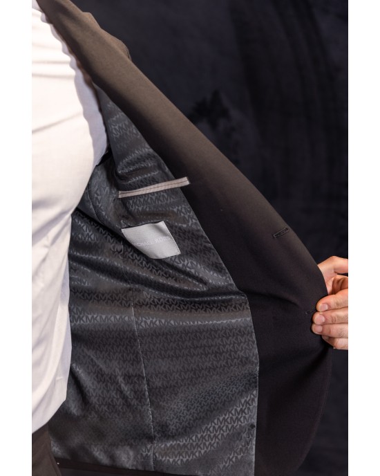 Κοστούμι Michael Kors Wool Blend μαύρο SLIM FIT