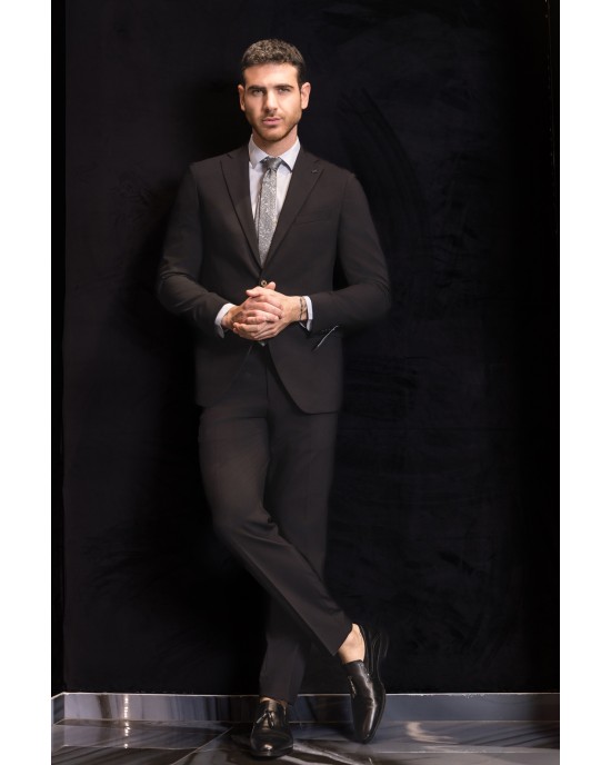 Κοστούμι Michael Kors Wool Blend μαύρο SLIM FIT