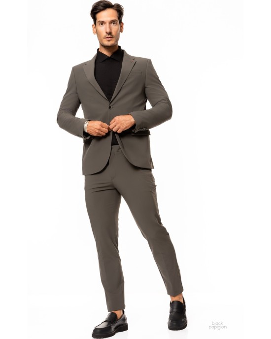 Κοστούμι Vittorio Azzuro λαδί SLIM FIT