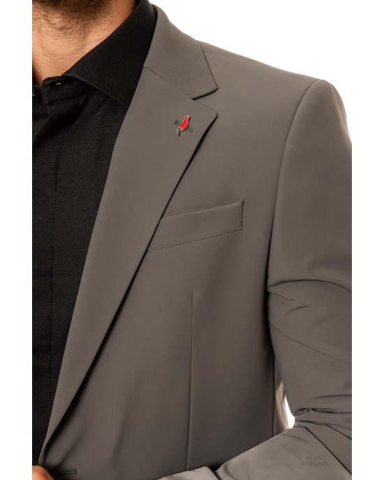 Κοστούμι Vittorio Azzuro λαδί SLIM FIT