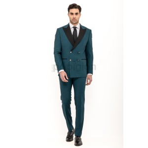 Κοστούμι 19V69 Italia Versace Abbigliamento Stefano πετρόλ