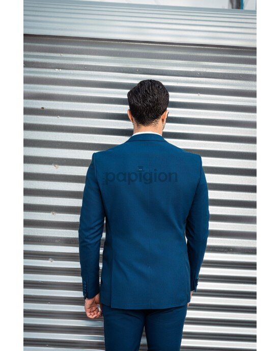 Κοστούμι Italian Job πετρόλ SLIM FIT