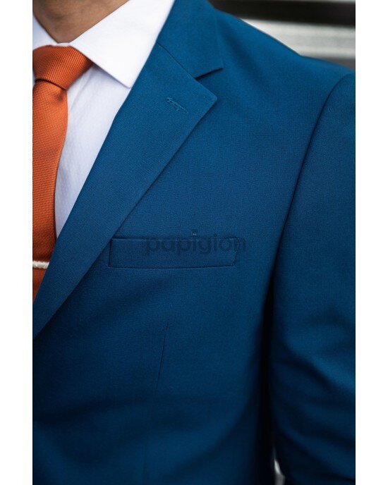 Κοστούμι Italian Job πετρόλ SLIM FIT