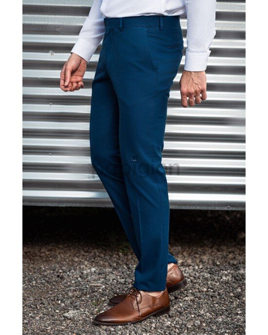 Κοστούμι Italian Job πετρόλ SLIM FIT