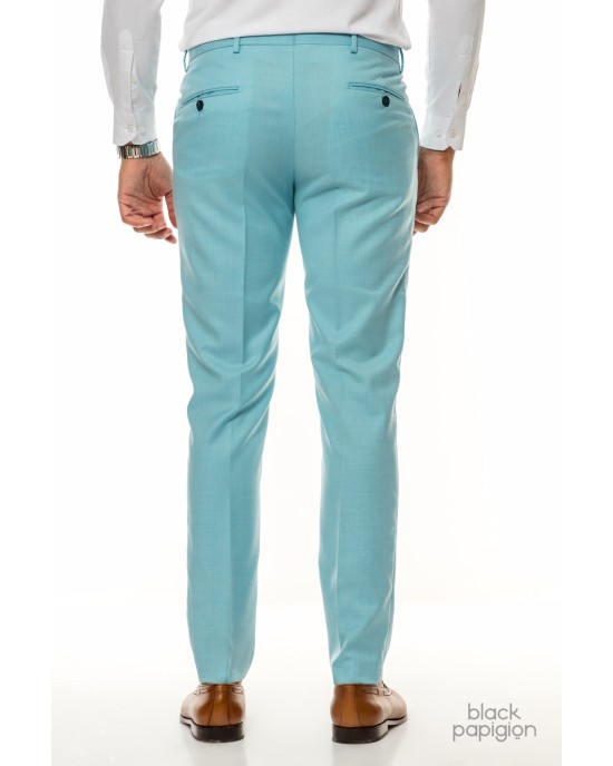 Κοστούμι Italian Job τιρκούαζ SLIM FIT