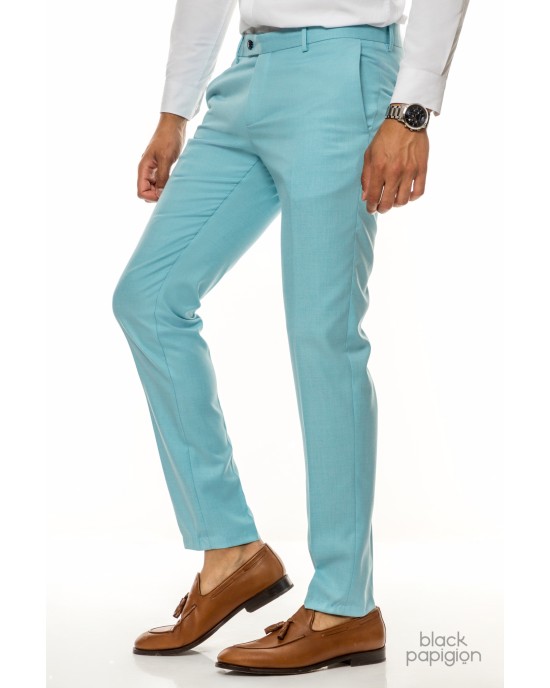 Κοστούμι Italian Job τιρκούαζ SLIM FIT