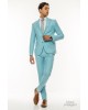 Κοστούμι Italian Job τιρκούαζ SLIM FIT