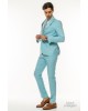 Κοστούμι Italian Job τιρκούαζ SLIM FIT
