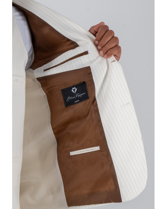 Κοστούμι Black Papigion Mandova λεύκο SLIM FIT