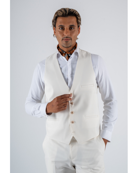 Κοστούμι Black Papigion Mandova λεύκο SLIM FIT