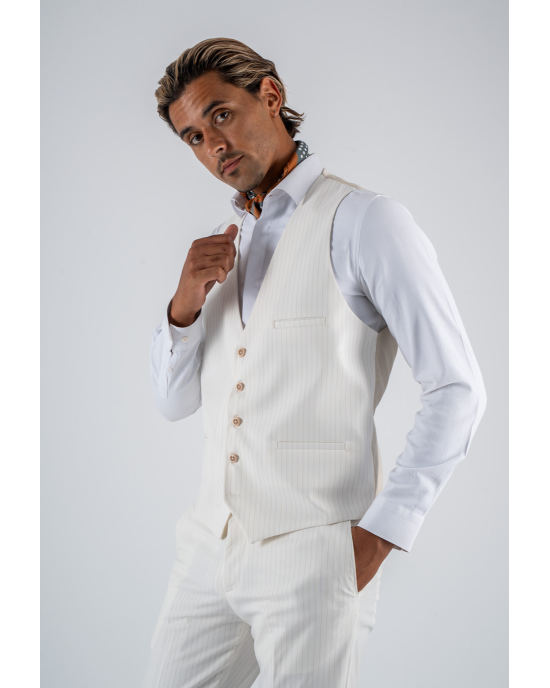 Κοστούμι Black Papigion Mandova λεύκο SLIM FIT