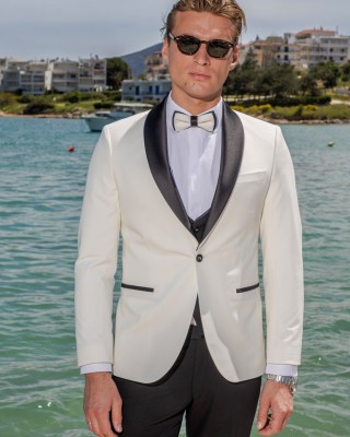 Κοστούμι 19V69 Italia Versace Abbigliamento Bruno Rolex άσπρο