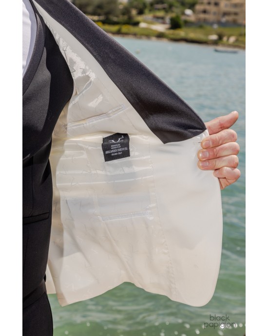 Κοστούμι 19V69 Italia Versace Abbigliamento Bruno Rolex άσπρο SLIM FIT