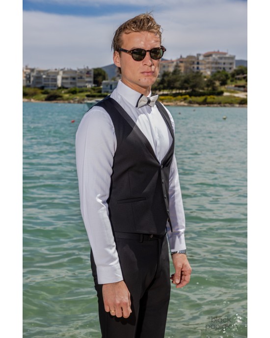 Κοστούμι 19V69 Italia Versace Abbigliamento Bruno Rolex άσπρο SLIM FIT