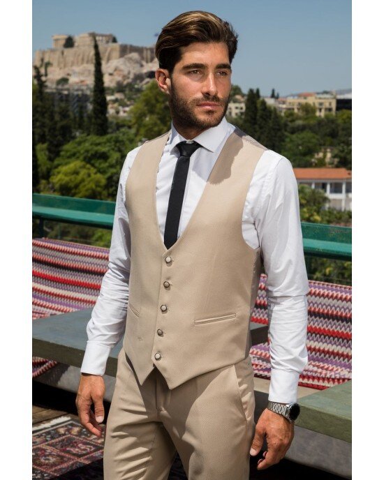 Κοστούμι Fabio Franco μπεζ Κοστούμι Fabio Franco μπεζ