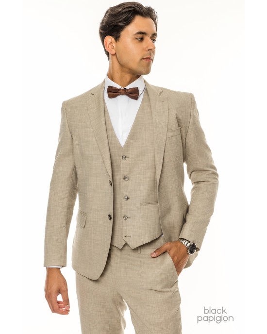 Κοστούμι Artisti Italiani μπεζ SLIM FIT