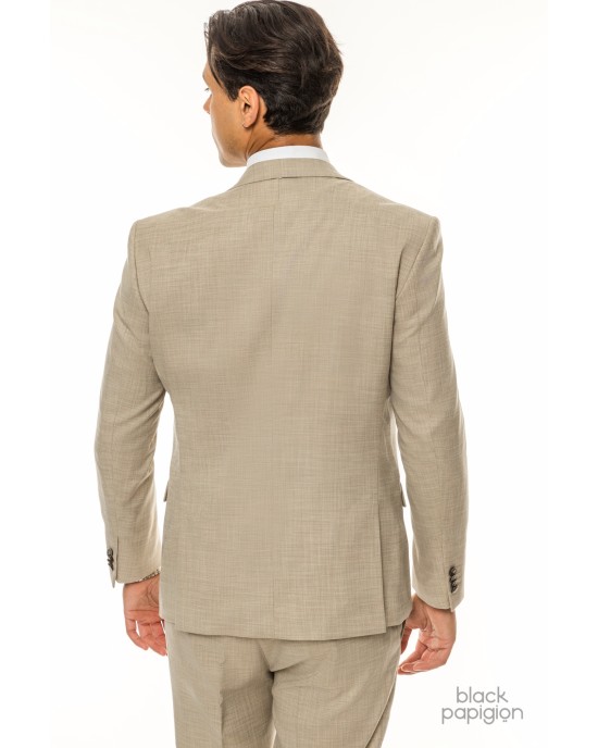 Κοστούμι Artisti Italiani μπεζ SLIM FIT