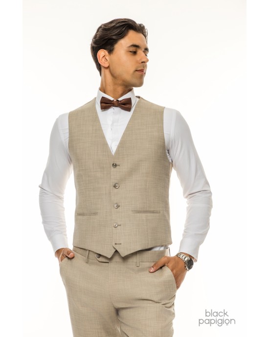 Κοστούμι Artisti Italiani μπεζ SLIM FIT