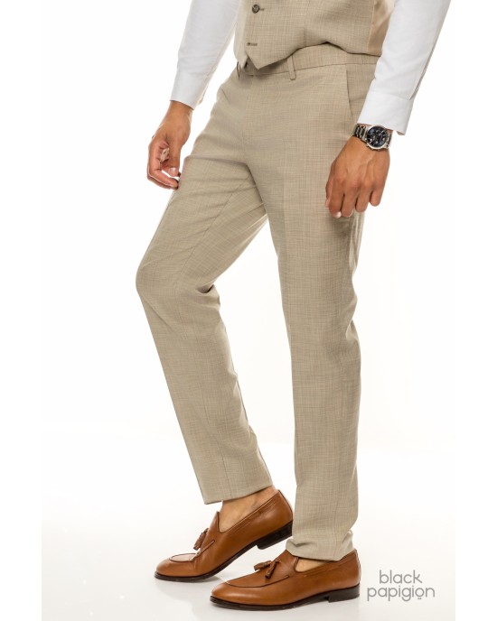 Κοστούμι Artisti Italiani μπεζ SLIM FIT
