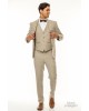 Κοστούμι Artisti Italiani μπεζ SLIM FIT