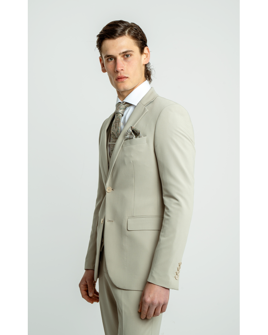 Κοστούμι Lexton μπεζ SLIM FIT