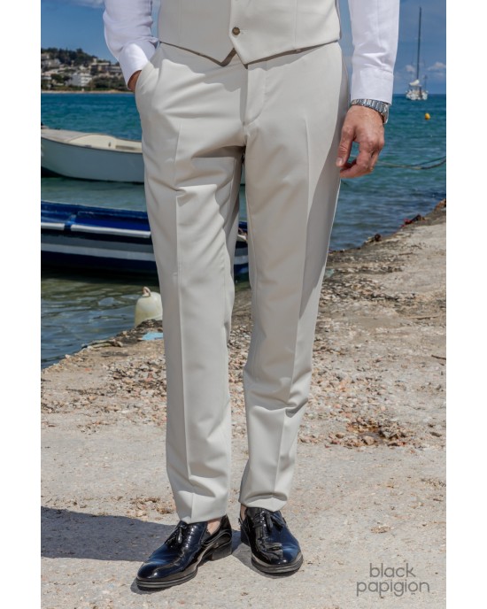 Κοστούμι 19V69 Italia Versace Abbigliamento Galileo μπεζ SLIM FIT