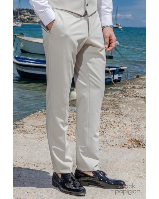 Κοστούμι 19V69 Italia Versace Abbigliamento Galileo μπεζ SLIM FIT