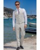 Κοστούμι 19V69 Italia Versace Abbigliamento Galileo μπεζ SLIM FIT
