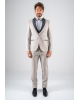 Κοστούμι 19V69 Italia Versace Abbigliamento Bruno Wool μπεζ SLIM FIT
